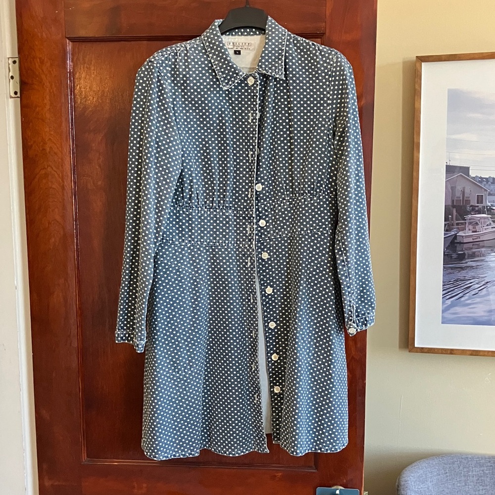 Chic Long Sleeve Polka Dot Dress